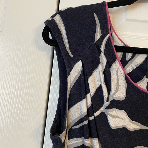 NIC+ZOE Navy leaf dress - Picture 3 of 6